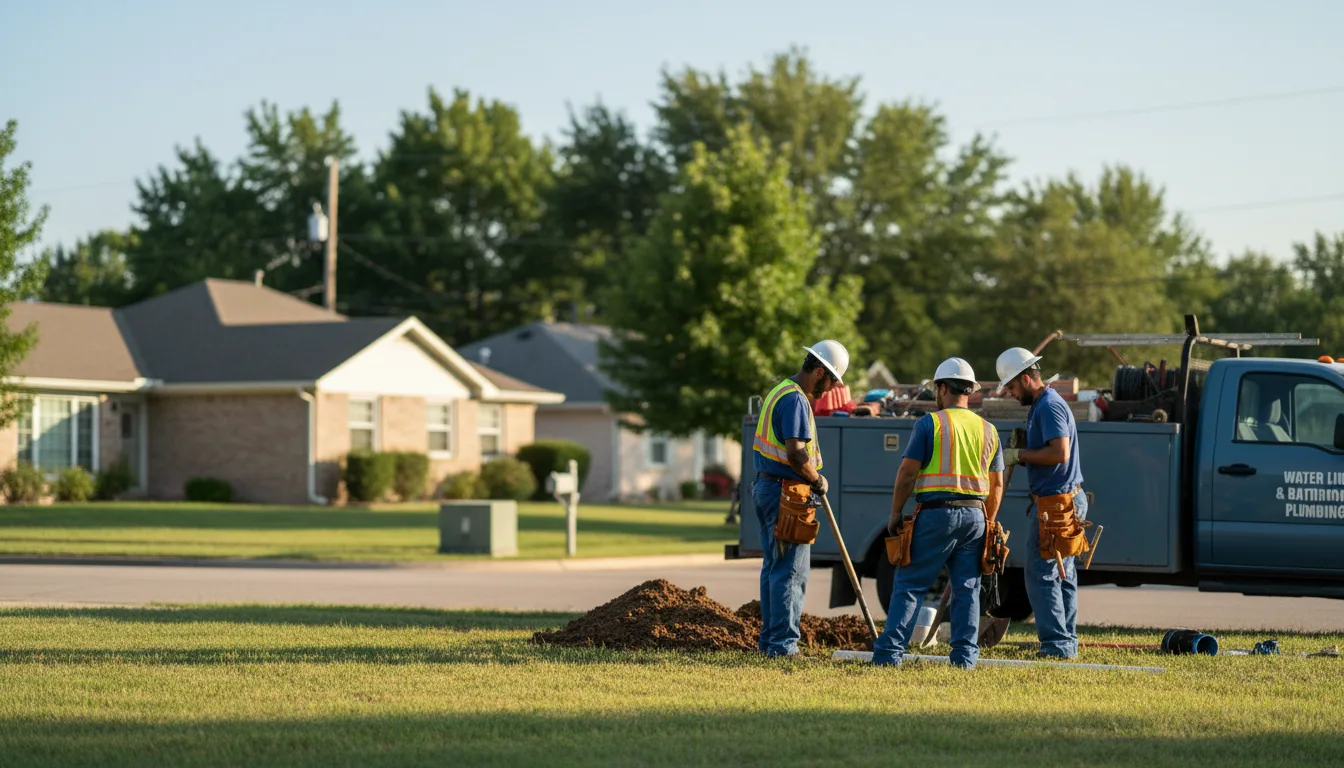 Residential water line and bathroom plumbing service in Wapello, IA